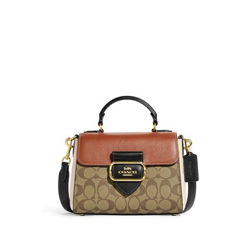 精選★COACH Morgan21 小號經典老花按扣翻蓋開合 單肩斜跨斜背包 手提包 CE569/CF322/CF321(預購)~【夏日美包★菲尼斯 國際精品↘3折起】
