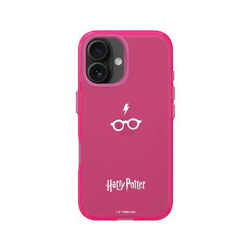 iPhone 16 Clear 粉漾桃 - 哈利波特 Harry Potter - 閃電與眼鏡圖案
