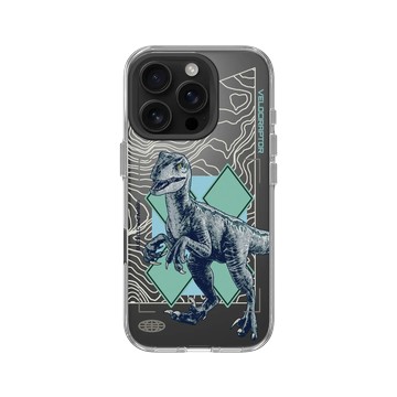 iPhone 16 Pro Clear Case（相機按鈕） 透明 - Jurassic Park/ Jurassic World - 伶盜龍- 小藍
