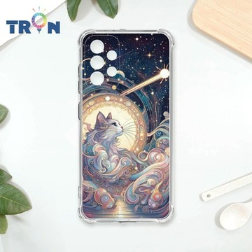 TRON 三星 A52/52s 夏夜流星與貓系列 四角防摔 軟殼 手機殼