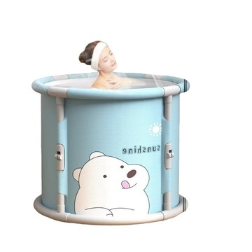 泡澡桶/足浴桶 家用洗澡桶 可泡澡桶 折疊大人 折疊成人 兒童浴桶 浴缸專用 女士保溫 秒速開合 免安裝 70*65CM