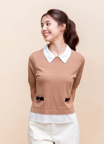 約感知雅活動領針織衫