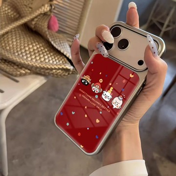 波點財神爺iphone17pro手機殼設計感小衆蘋果16plus輕奢15小衆14