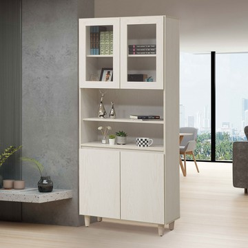 【Homelike】喜家居2.7尺四門書櫥(2503)