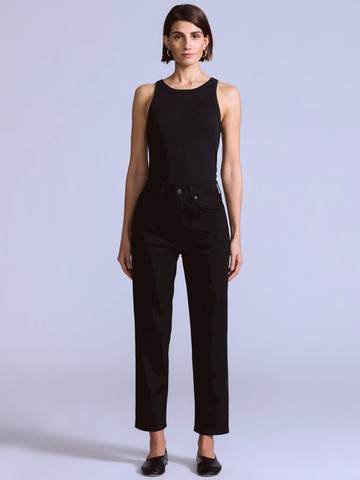 BLUETAB™ Column 高腰直筒丹寧牛仔褲 / MOJ日本微彈性面料 / ONE WASH黑 人氣新品