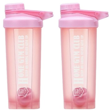 HOME GYM CLUB 居家健身 奶昔搖搖杯 兩入  1套  700ml  粉色