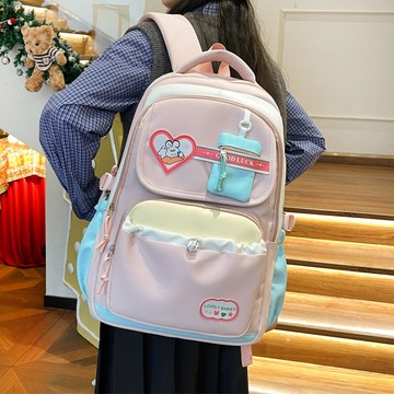 熱銷💯書包中小學生高顔值百搭通懃背包大容量結實耐用高中生雙肩包日韓 多層加厚雙肩包 後背包耐重輕量防潑水電腦 MWD5
