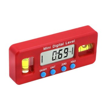 子水平尺 數位顯示傾角儀 帶磁性 水平泡角度尺量角器 坡度儀