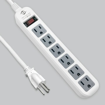 威電 過載斷電 1開6插3孔 電源線 CK3166 延長線 6尺 9尺