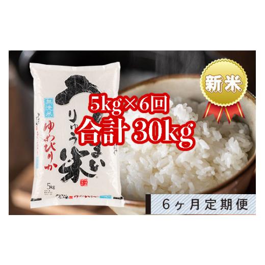 ふるさと納税 北海道 雨竜町 うりゅう米「ゆめぴりか（無洗米）」5kg 定期便！毎月1回・計6回お届け