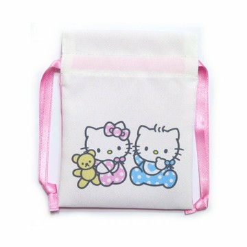 asdfkitty*日本製 KITTY 50週年紀念 迷你束口袋-丹尼爾-收納袋 置物袋 禮物袋-日本正版商品