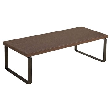 費歐家 鐵藝木板款螢幕增高架 改善坐姿 收納鍵盤滑鼠  胡桃色 + 黑架  1個