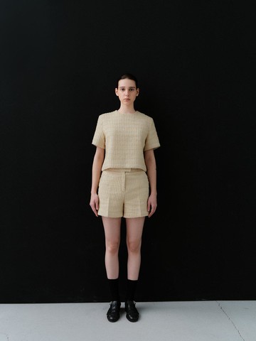Botany Tweed Shorts - Yellow
