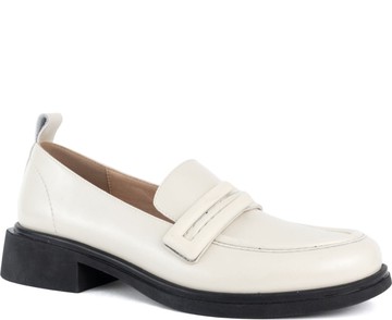 SANTINO MILANO WHITE ELEGANT CLOSED LOAFERS 白色女款鞋子