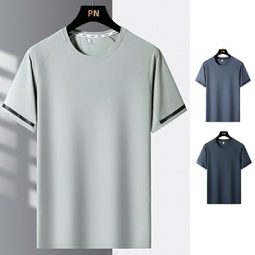 現貨+預購 男涼感短袖上衣T恤夏季冰絲速乾衣薄款透氣冰感運動寬鬆-男裝3色74lg24【獨家進口】【米蘭精品】