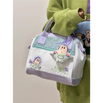 可愛刺繡卡通手提包女百搭ins大容量單肩斜挎包少女心外出通勤包