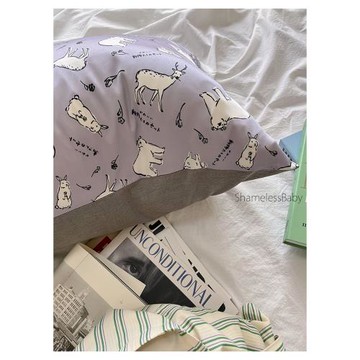 單面四季兩用真絲水洗棉枕套