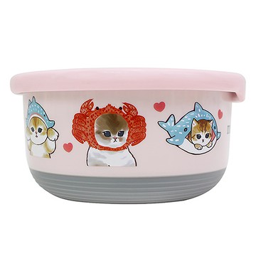 不銹鋼圓形保鮮餐碗  貓福珊迪 海洋生物  1個