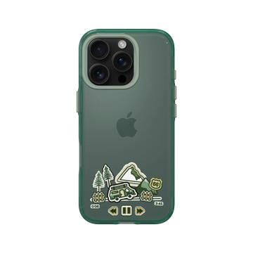 iPhone 16 Pro Clear 憂墨綠 - Nature Explorers 自然探索指南 - 露營車出動