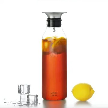 360度重力控水高硼硅玻璃冷水壺900ML(玻璃壺/玻璃瓶/水瓶/冷水瓶/冷水壺/飲料壺/咖啡壺/廚之坊/Linox)