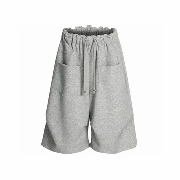 【ZY.STUDIO】翻轉口袋拼接棉短褲 膝下 打褶 設計感 鬆緊 刺繡 抽繩 畫家口袋 拼接 寬鬆 棉褲 短褲 棉短褲