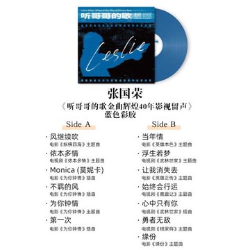 正版張國榮留聲機專用黑膠唱片
