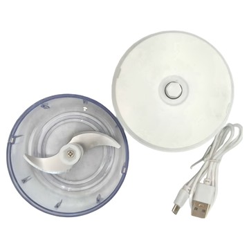 電動迷你快速切菜機 ABS+PP+PC+不鏽鋼材質 USB充電  100ml  顏色隨機  1個