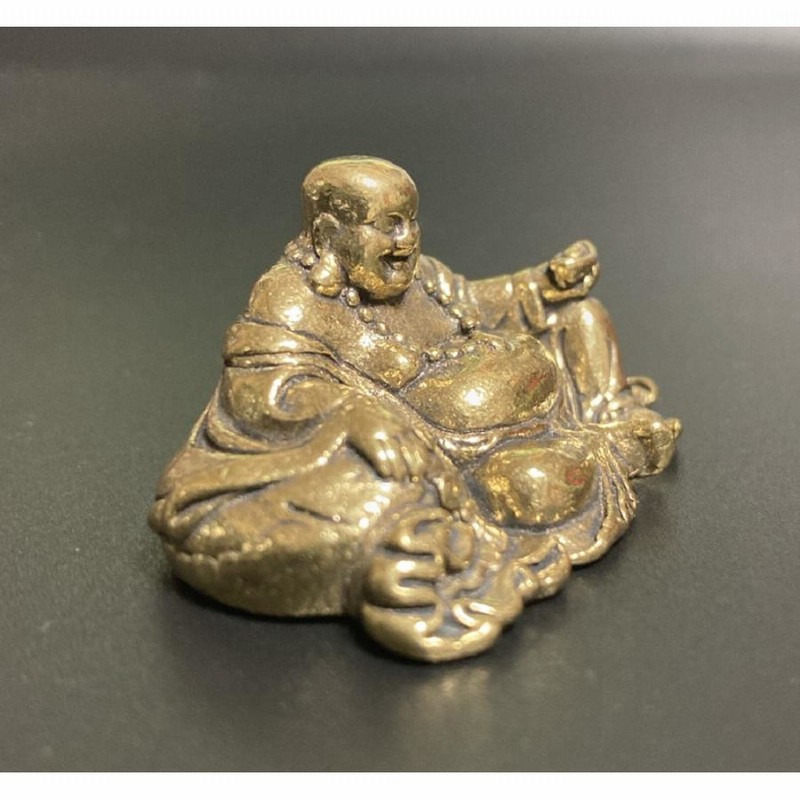 七福神 布袋様 布袋尊 真鍮製 置物 古銅 幸運 金運アップ 風水