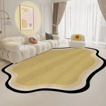 奶油風異形地毯 客廳輕奢高級沙發茶幾毯 不規則臥室地墊-可自由裁剪