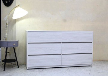 【歐風別館】長崎洗白色五尺六斗櫃【基隆至台中免運費】