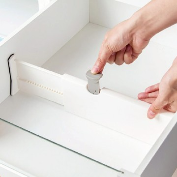 WithWin 抽屜橫豎固定隔板 中型  4個  長27.5~43.5cm x 高10cm  白色