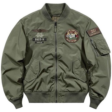 VIP潮牌ma1飛行員夾克男美式復古工裝外套寬松情侶薄款刺繡棒球服