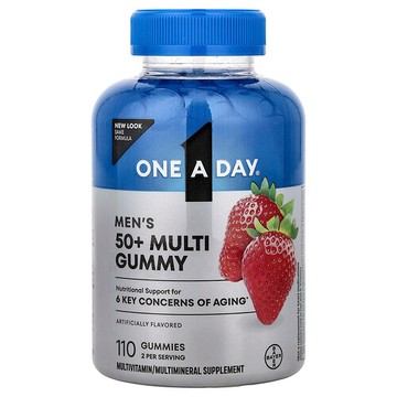 One-A-Day, 50 歲以上男性，高級多維生素軟糖，110 粒軟糖