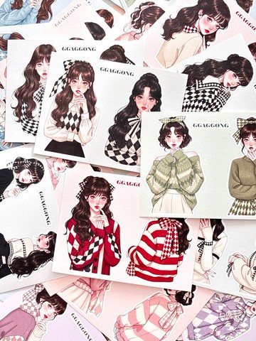 Color Check Girl 紙張