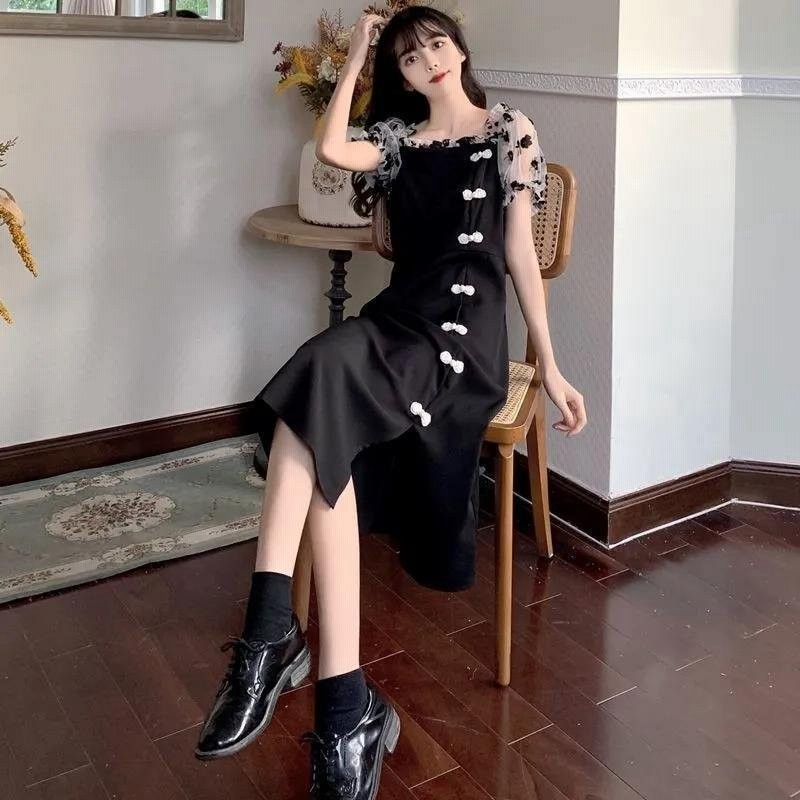 半袖夏作膝丈 ロング丈ワンピース スリット21新作 着痩せ春夏にピッタリ 体型カバ 姫様可愛い中国風上品なワンピース大きくサイズl 4xl L 4xl 通販 Lineポイント最大get Lineショッピング