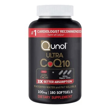 美國代購！原裝正品Qunol 輔酶Q10 3倍吸收氧化型輔酶100mg*180粒