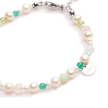 聖誕禮盒-松綠珍珠手鍊 Turquoise Fresh Water Pearl Bracelet
