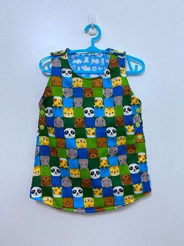 方格動物背心式防踢背心  彌月禮