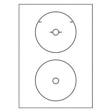 鶴屋 A4三用電腦標籤 光碟 36號 B117 117mm  105張  2格