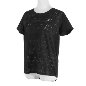 Asics [2012C033-001] 女 短袖 上衣 海外版 運動 休閒 輕量 涼感 透氣 亞瑟士 黑