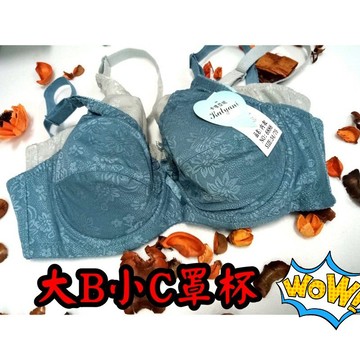 『A&J』大B罩杯小C罩杯（介於中間）軟棉無墊全包式內衣 寬版3排扣