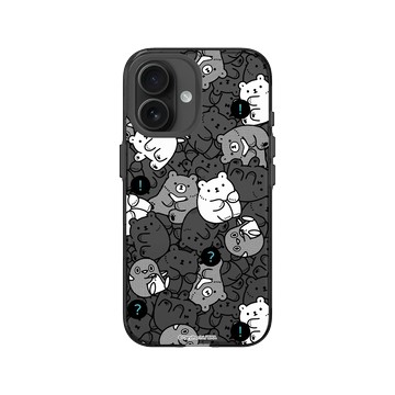 iPhone 16 Clear (相機按鈕) 酷墨灰 - 白白日記 Darylhochi - 眾裏尋他 (黑白)