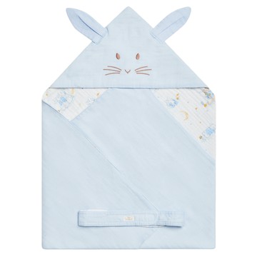 奇哥 比得兔紗布包巾 安撫包巾/新生兒包巾/包被/蓋毯/蓋被/寶寶毯/嬰兒毯  藍色  75 x 75cm