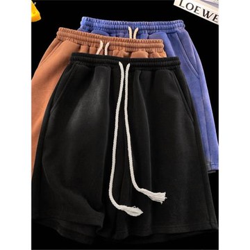 男士短褲2023新款寬松休閑五分褲夏季薄款男褲子直筒百搭運動中褲