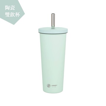 【品牌小物】陶瓷雙飲杯 - 薄荷綠