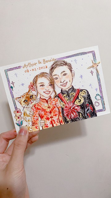 手繪卡/客製似顏繪/結婚繪畫