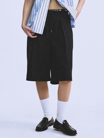 MOOBREEZE BERMUDA FIT SLACKS TROUSERS [BLACK]