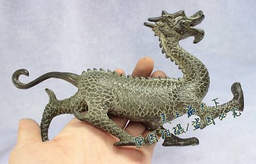 青銅青龍銅龍 青銅白虎四大神獸 鎮宅家居工藝擺件 古玩風水銅器