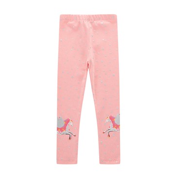 Jumping meters - 休閒腰鬆緊內搭褲-奔騰飛馬-粉色