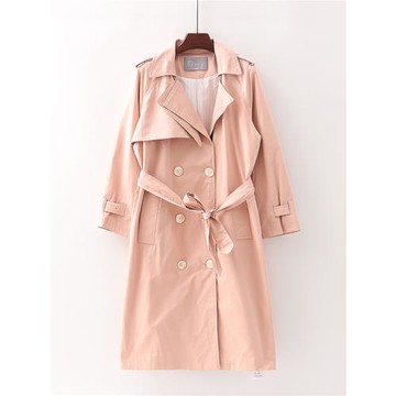 【nr】商場專柜品牌折扣女裝氣質西裝領收腰中長款風衣外套5E041